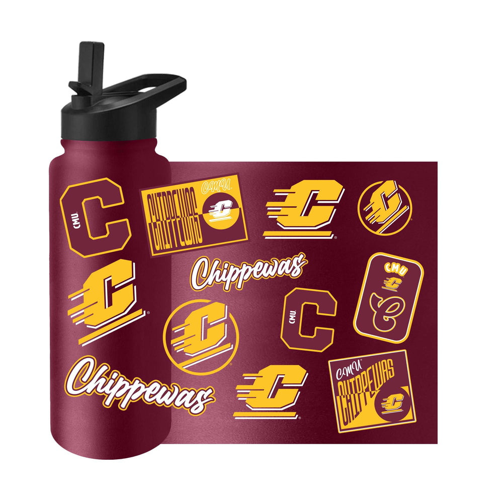 Central Michigan 34oz Dreamweave Quencher Bottle - Logo Brands - Flyclothing LLC