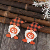 Wooden Dwarfs Pumpkin Dangle Earrings - Trendsi - Flyclothing LLC