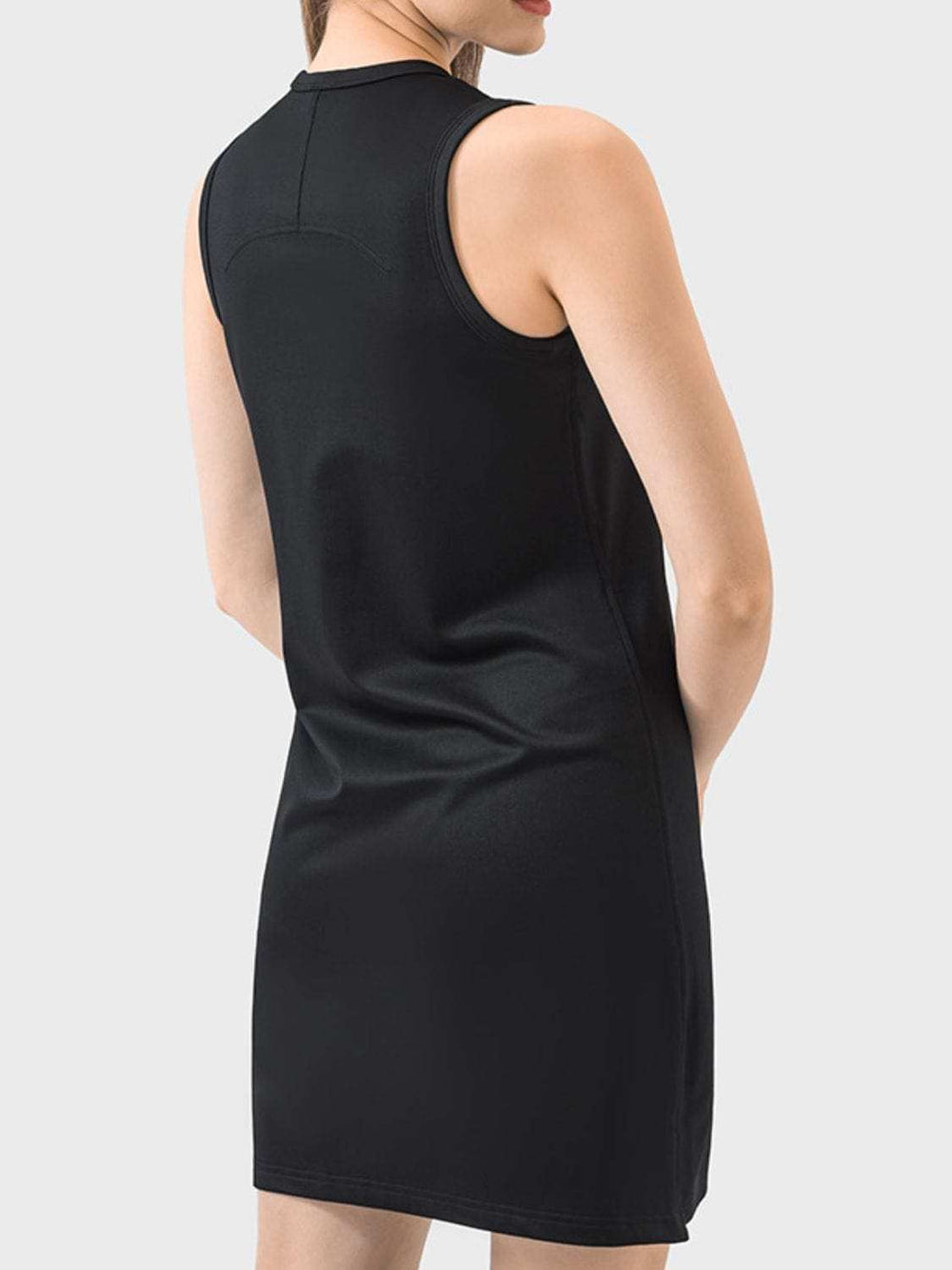 Round Neck Sleeveless Active Dress - Trendsi - Flyclothing LLC