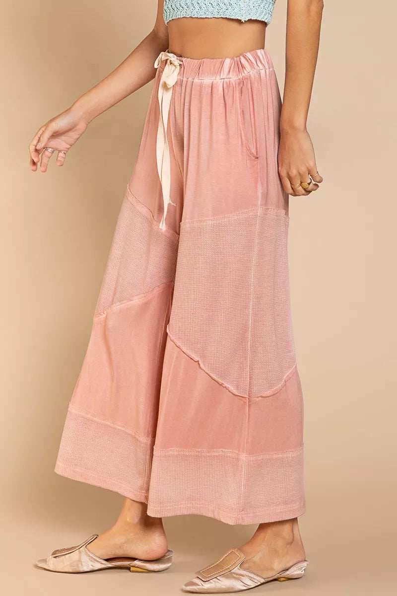 POL Elastic Waistband Wide Leg Pants with Drawstring - Trendsi - Flyclothing LLC