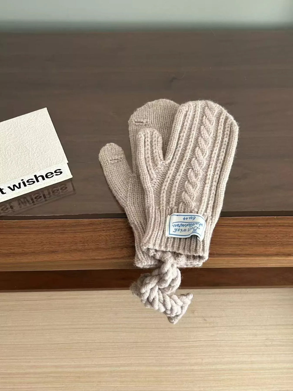 Cable Knit Warm Gloves - Trendsi - Flyclothing LLC