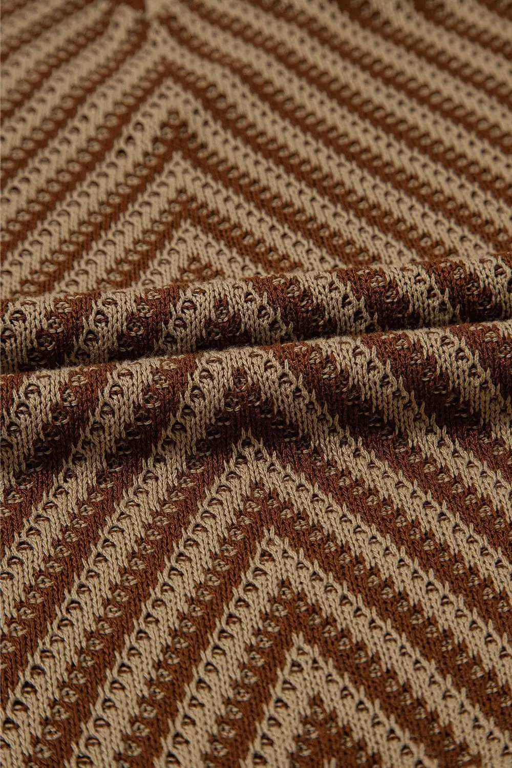 Striped Contrast V-Neck Sweater Vest - Trendsi - Flyclothing LLC