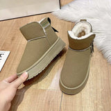 Round Toe Platform Boots - Trendsi - Flyclothing LLC