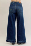Judy Blue High Waist Palazzo Jeans with Front Patch Pockets - Trendsi - Flyclothing LLC