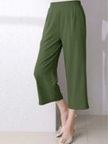 Full Size Pocketed Half Elastic Waist Pants - Trendsi - Flyclothing LLC