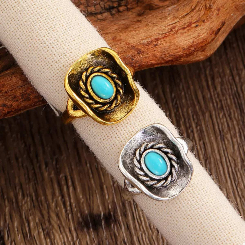 4 Piece Vintage Western Style Bull Head Rings - Trendsi - Flyclothing LLC