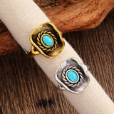 4 Piece Vintage Western Style Bull Head Rings - Trendsi - Flyclothing LLC