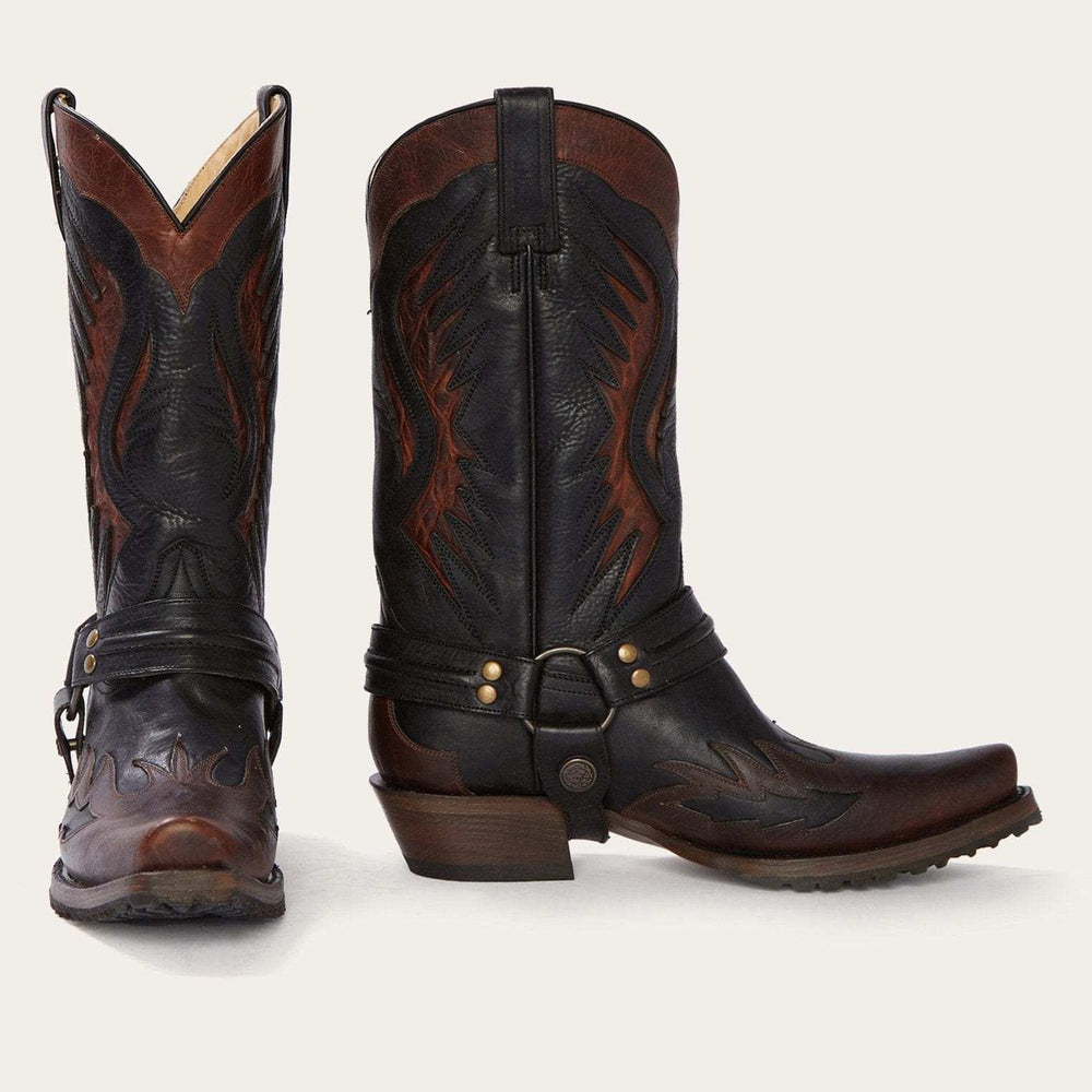 Stetson Biker Outlaw Oiled Leather Cowboy Boot - Stetson - Flyclothing LLC