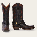 Stetson Biker Outlaw Oiled Leather Cowboy Boot - Stetson - Flyclothing LLC