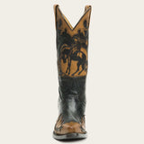 Stetson Faye Cowgirl & Horse Underlay Leather Boot - Stetson - Flyclothing LLC