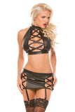 Allure Lingerie Crossed Dame Top & Skirt - Allure Lingerie - Flyclothing LLC