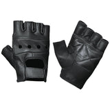 Men’s Street Ride Fingerless Leather Gloves