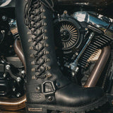 Outrida - Ladies Motorcycle Biker Leather Boots