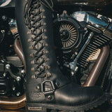 Outrida - Ladies Motorcycle Biker Leather Boots - Unik Just for Bikers - Flyclothing LLC