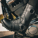 Double Harness - Ladies Motorcycle Biker Leather Boots - Unik Just for Bikers - Flyclothing LLC