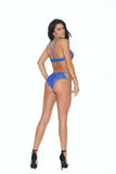 Elegant Moments Royal Blue Fishnet Bralette & Panty 12014 - Elegant Moments - Flyclothing LLC