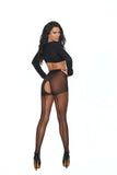 Elegant Moments Black Crotchless Pantyhose W/Back Se 12017 - Elegant Moments - Flyclothing LLC