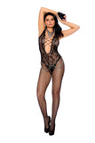 Elegant Moments Black Crochet Bodystocking 12075 - Elegant Moments - Flyclothing LLC