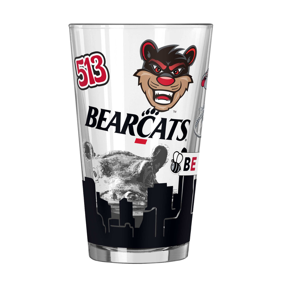 Cincinnati 16oz Native Pint Glass - Logo Brands - Flyclothing LLC