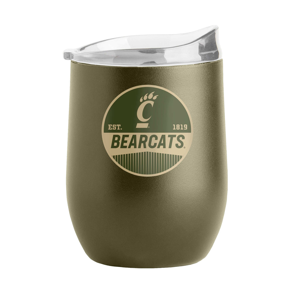 Cincinnati 16oz Badge Powder Coat Curved Bev - Logo Brands - Flyclothing LLC