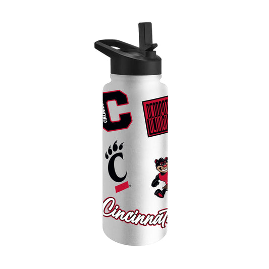 Cincinnati 34oz White Dreamweave Quencher Bottle - Logo Brands - Flyclothing LLC
