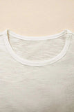 Ruffled Round Neck Cap Sleeve Blouse - Trendsi - Flyclothing LLC