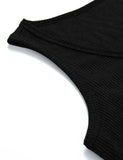 Ribbed V-Neck Wide Strap Tank - Trendsi - Flyclothing LLC