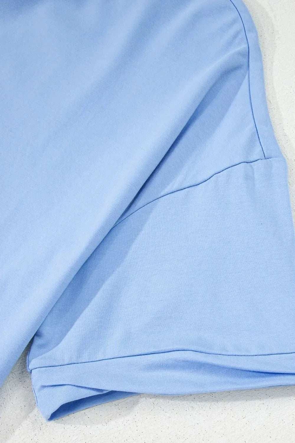 Loose Half Sleeve Hi Low Hem T Shirt - Trendsi - Flyclothing LLC