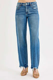 RISEN Full Size Mid Rise Baggy Jeans Plus Size - Trendsi - Flyclothing LLC
