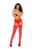 Elegant Moments Red Red Suspender Pantyhose 12202 - Elegant Moments - Flyclothing LLC