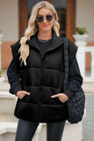Zip Up Puffer Vest Coat with Pockets - Trendsi - Flyclothing LLC
