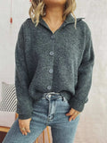 Ribbed Button-Up Cardigan - Trendsi - Flyclothing LLC