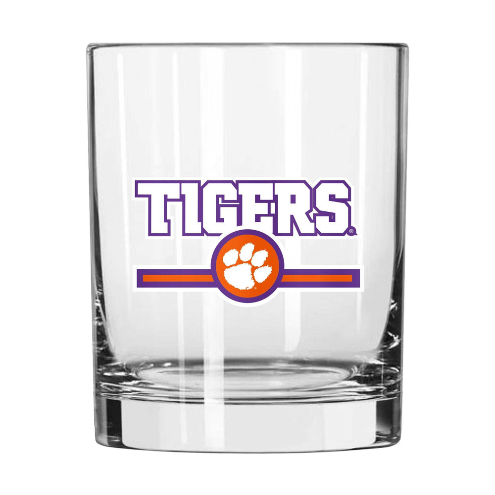 Clemson 14oz Letterman Rocks Glass - Logo Brands - Flyclothing LLC