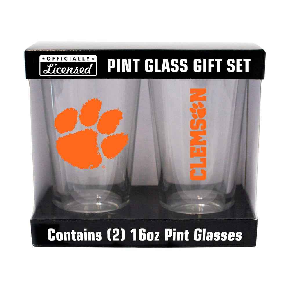 Clemson 16oz Gameday Pint Glass 2 Pack - Logo Brands - Flyclothing LLC