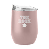 Clemson 16oz Stencil Powder Coat Curved Beverage - Logo Brands - Flyclothing LLC