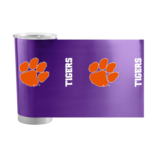 Clemson 20oz Purple Gameday Stainless Steel Tumbler - Logo Brands - Flyclothing LLC