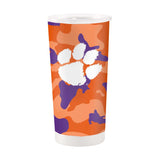 Clemson 20oz Camo Stainless Steel Tumbler - Logo Brands - Flyclothing LLC
