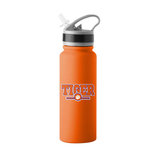 Clemson 25oz Campus Color Letterman Stainless Single Wall Flip Top Bottle - Logo Brands - Flyclothing LLC