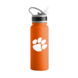 Clemson 25oz Campus Color Letterman Stainless Single Wall Flip Top Bottle - Logo Brands - Flyclothing LLC