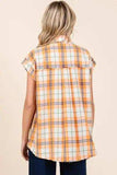 Mittoshop Mineral Wash Plaid Button Down Shirt - Trendsi - Flyclothing LLC