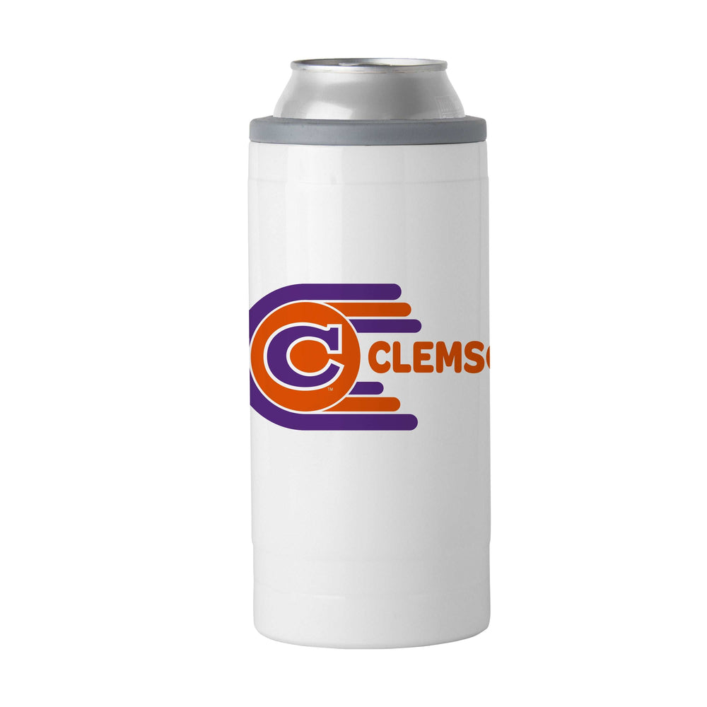 Clemson 12oz Whirl Slim Can Coolie - Logo Brands - Flyclothing LLC
