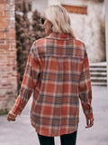 Plaid Button-Down Long Sleeve Shirt - Trendsi - Flyclothing LLC