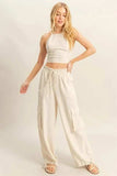 HYFVE Crop Top and Cargo Pants Set - Trendsi - Flyclothing LLC