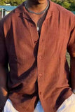 Men's Plus Size Button Down Short Sleeve Shirt - Trendsi - Flyclothing LLC