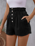 Pocketed High Waist Shorts - Trendsi - Flyclothing LLC