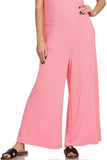 Zenana French Terry Deep V Neck Jumpsuits - Trendsi - Flyclothing LLC