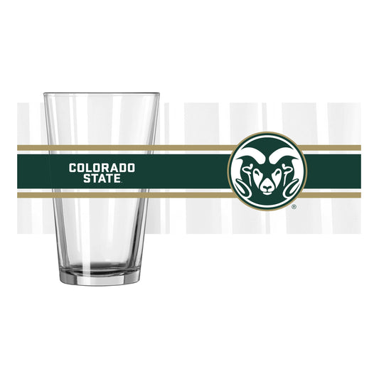Colorado State 16oz Stripe Pint Glass - Logo Brands - Flyclothing LLC