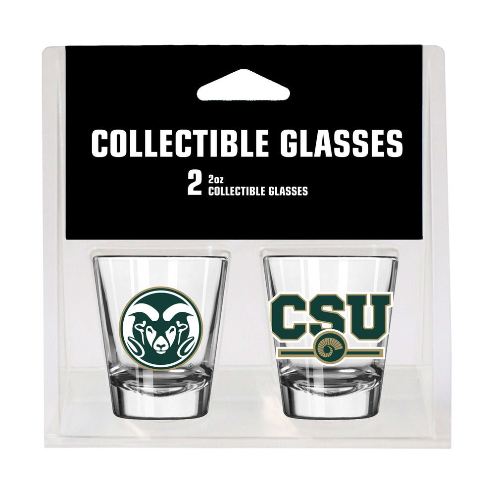 Colorado State Campus Colors 2oz Letterman Shot Glass 2 Pack - Logo Brands - Flyclothing LLC