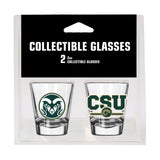 Colorado State Campus Colors 2oz Letterman Shot Glass 2 Pack - Logo Brands - Flyclothing LLC