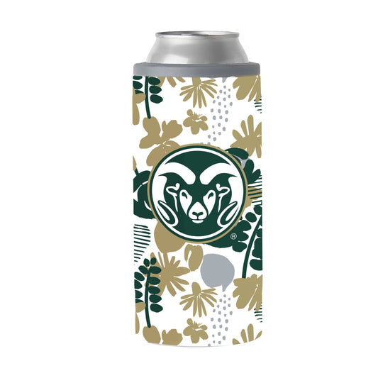 Colorado State 12oz Floral Slim Can Coolie - Logo Brands - Flyclothing LLC